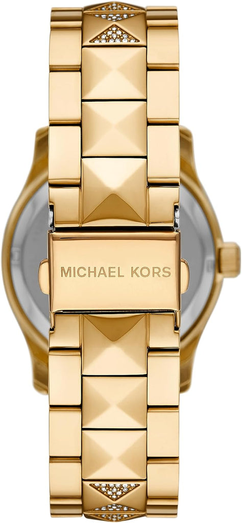 Michael Kors Runway Pavé Green Dial Gold Women's Watch - MK7390
