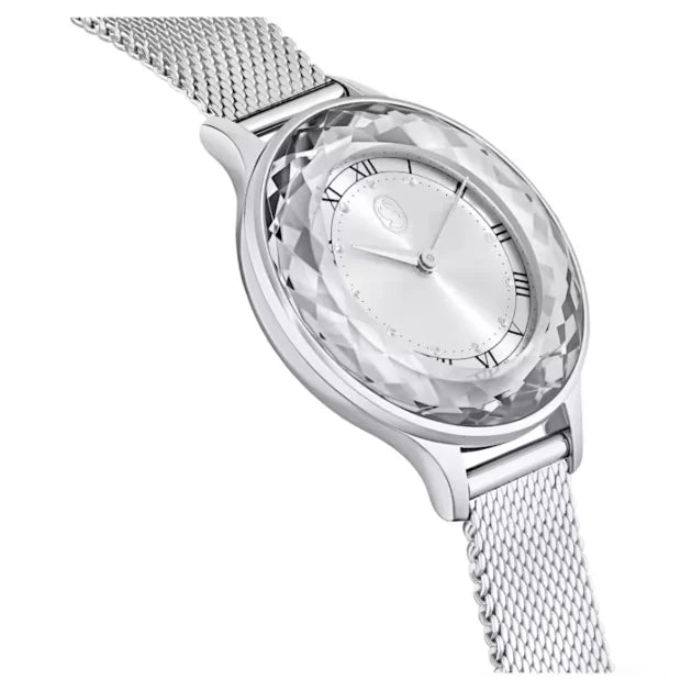 Swarovski Octea Nova Sapphire Glass Bezel Silver Dial Silver Steel Women's Watch 5650039