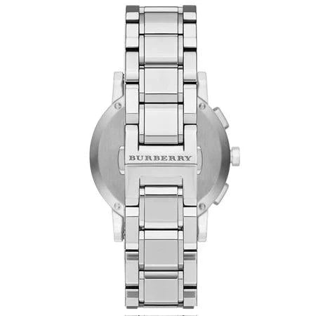 Burberry The City Ladies Chronograph Silver Dial Silver Stainless Steel Women's Watch BU9750