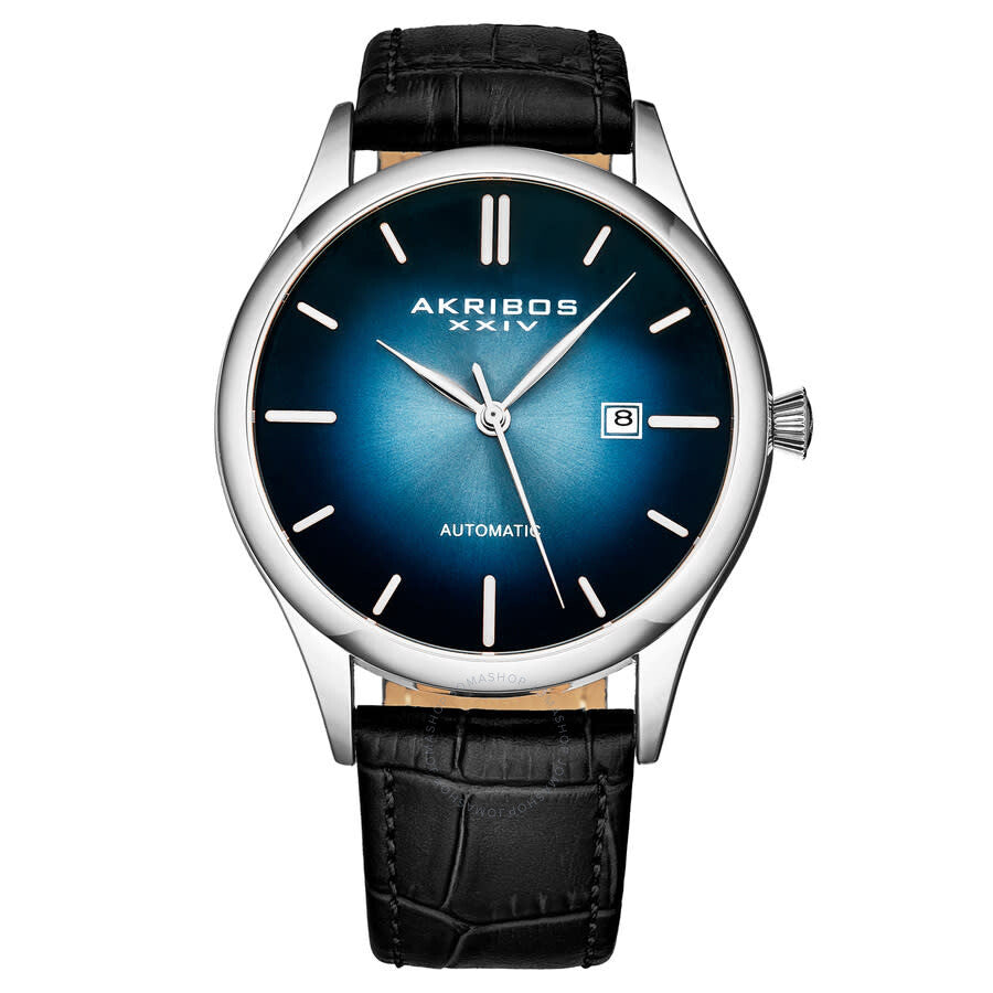 Akribos XXIV Men's Casual Automatic Blue Dial Men's Watch P50106 - Dawson Watches