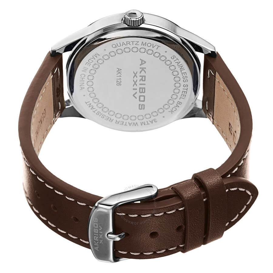 Akribos XXIV Men's Casual Quartz White Dial Men's Watch P50107 - Dawson Watches #4