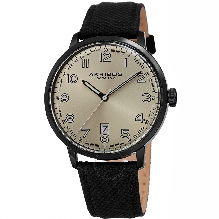 Akribos XXIV Quartz Silver Dial Men's Watch AK1025BK - Dawson Watches