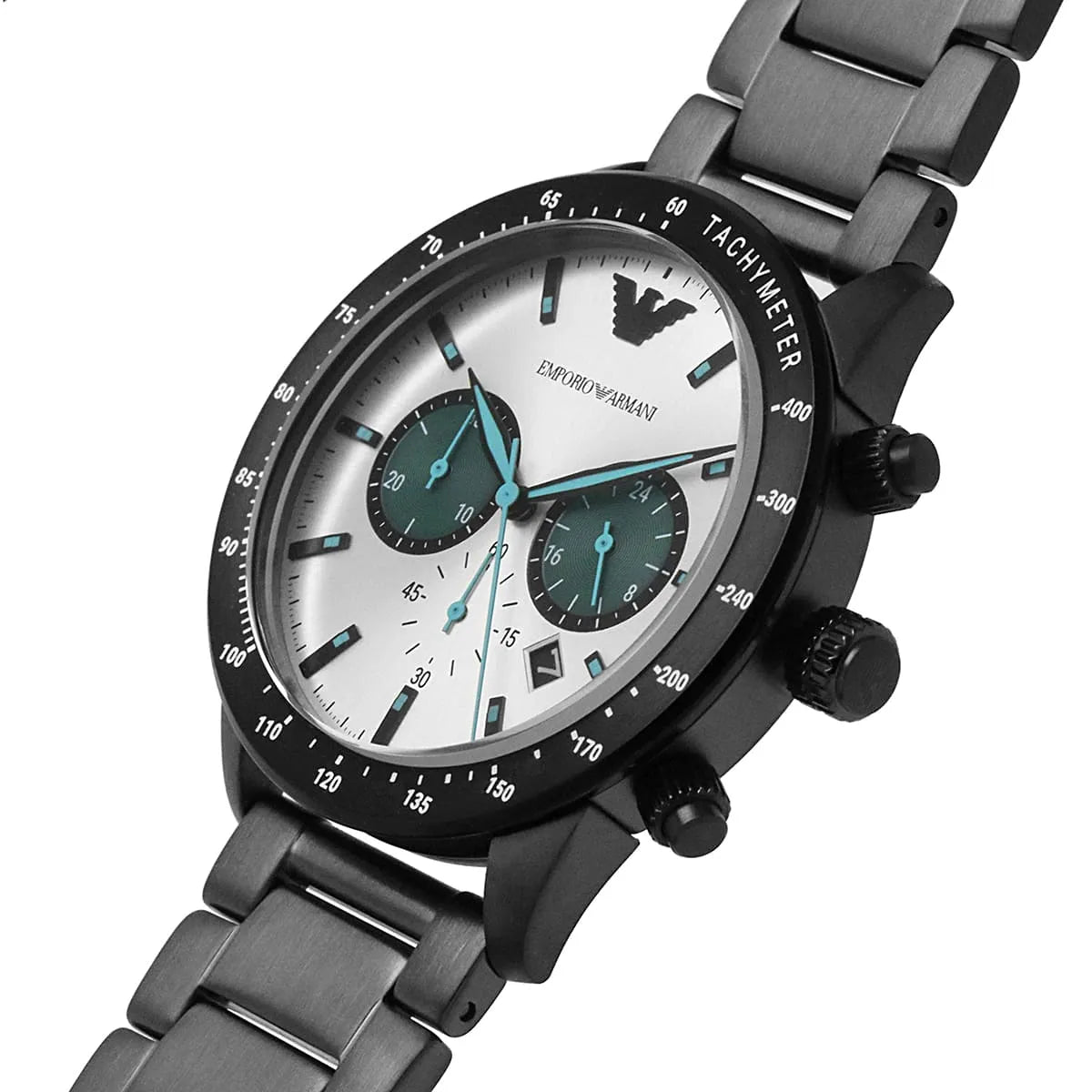 Emporio Armani Mario Chronograph Multicolor Dial Gunmetal Men's Watch - AR11471