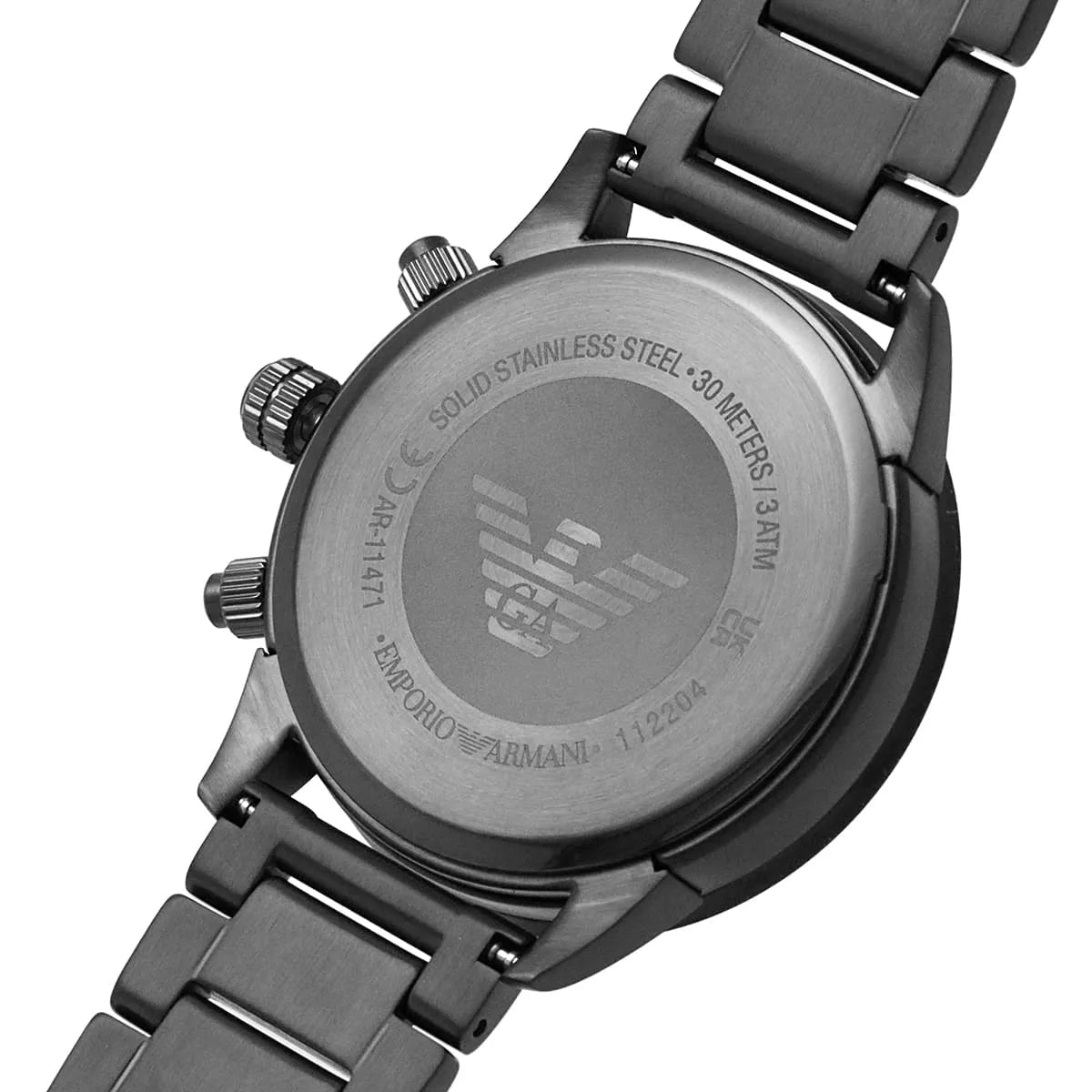 Emporio Armani Mario Chronograph Multicolor Dial Gunmetal Men's Watch - AR11471