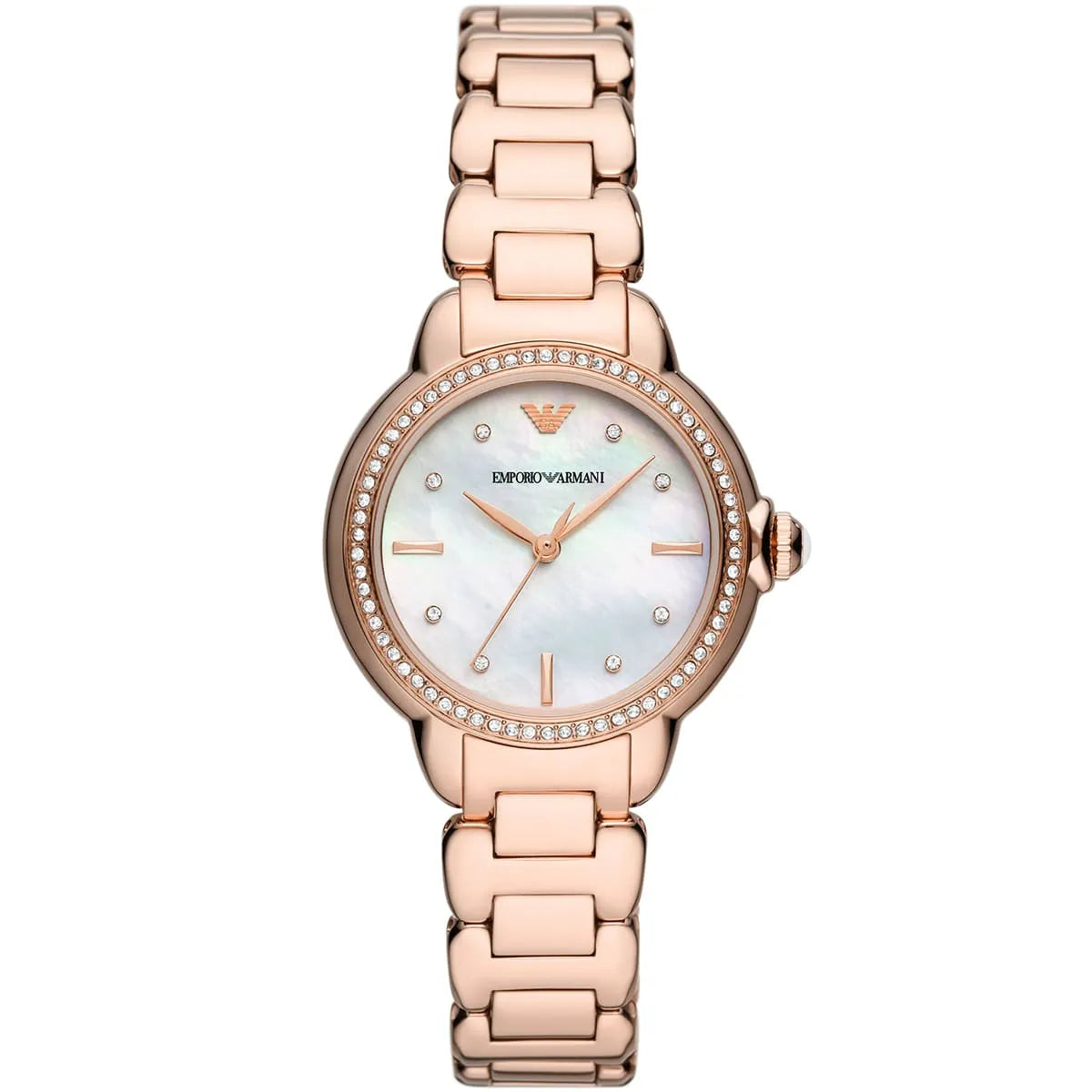 Emporio Armani Mia White MOP Dial Rose-gold Women's Watch - AR11523