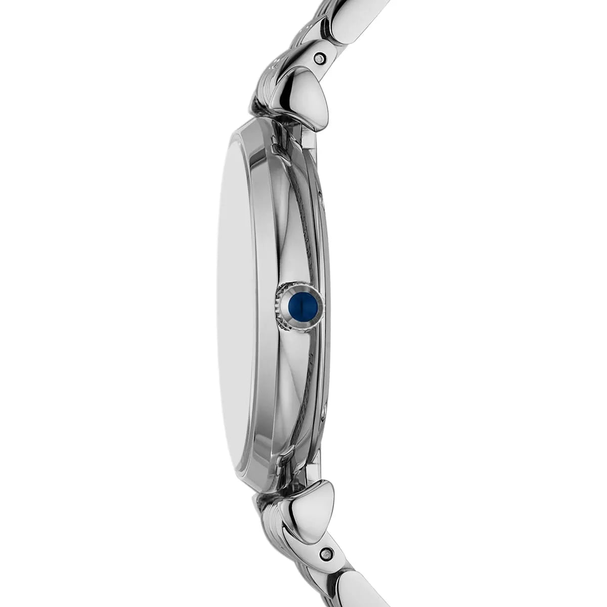 Emporio Armani Gianni T-Bar Blue Sunray Crystal Dial Silver Women's Watch - AR11627