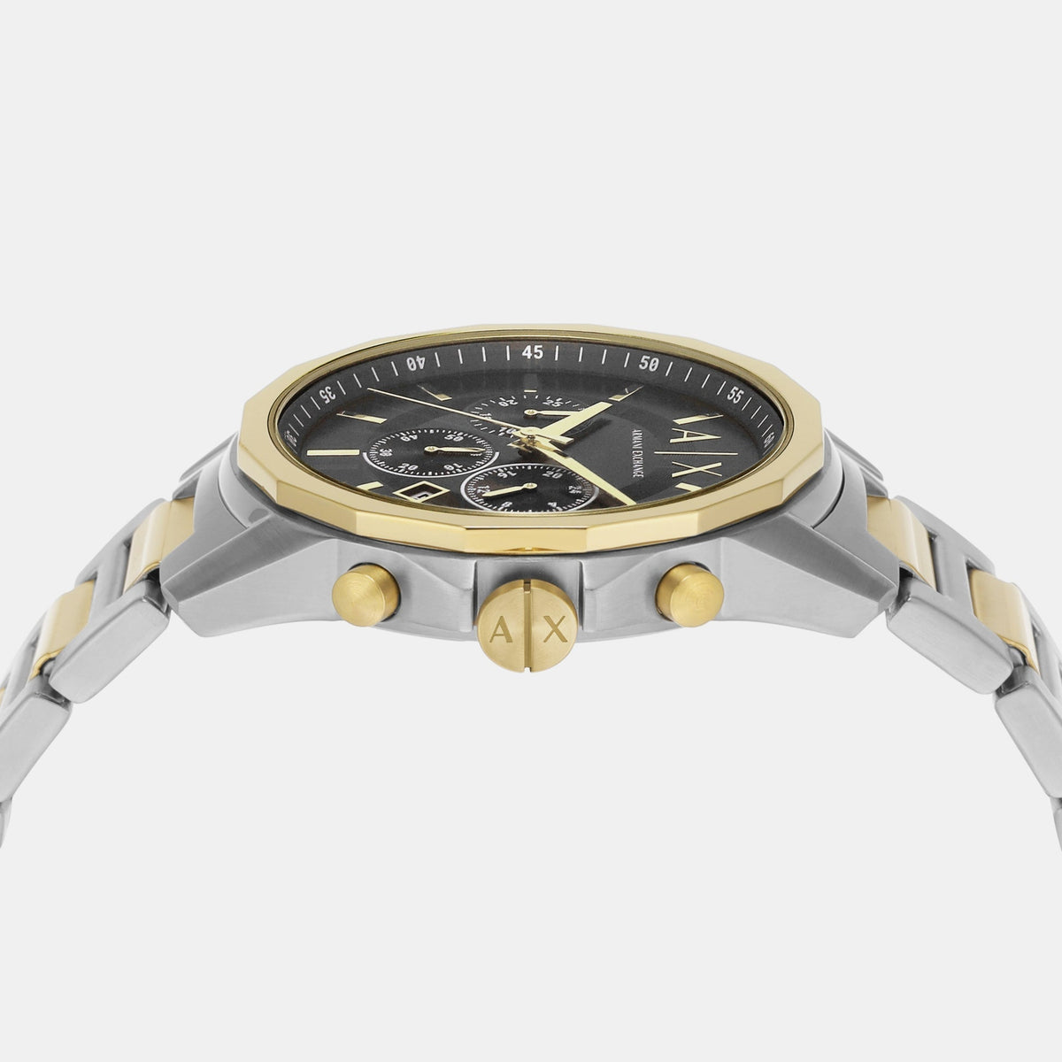 Armani Exchange Men’s Quartz Two Tone Stainless Steel Black Dial 44mm Watch AX7148 ax7148 - Image 7