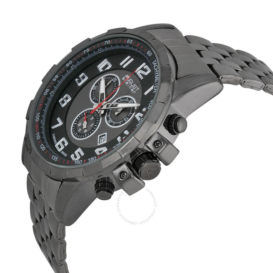 August Steiner Black Dial Black-plated Men's Watch AS8118BK - Dawson Watches #2