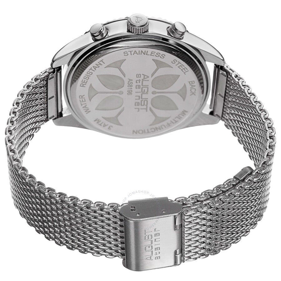 August Steiner Quartz Blue Dial Men's Watch AS8196SSBU - Dawson Watches #4