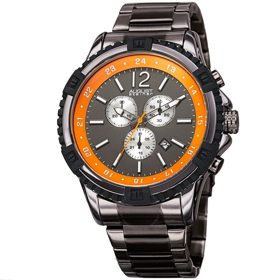 August Steiner Chronograph Quartz Grey Dial Men's Watch AS8229GNOR - Dawson Watches