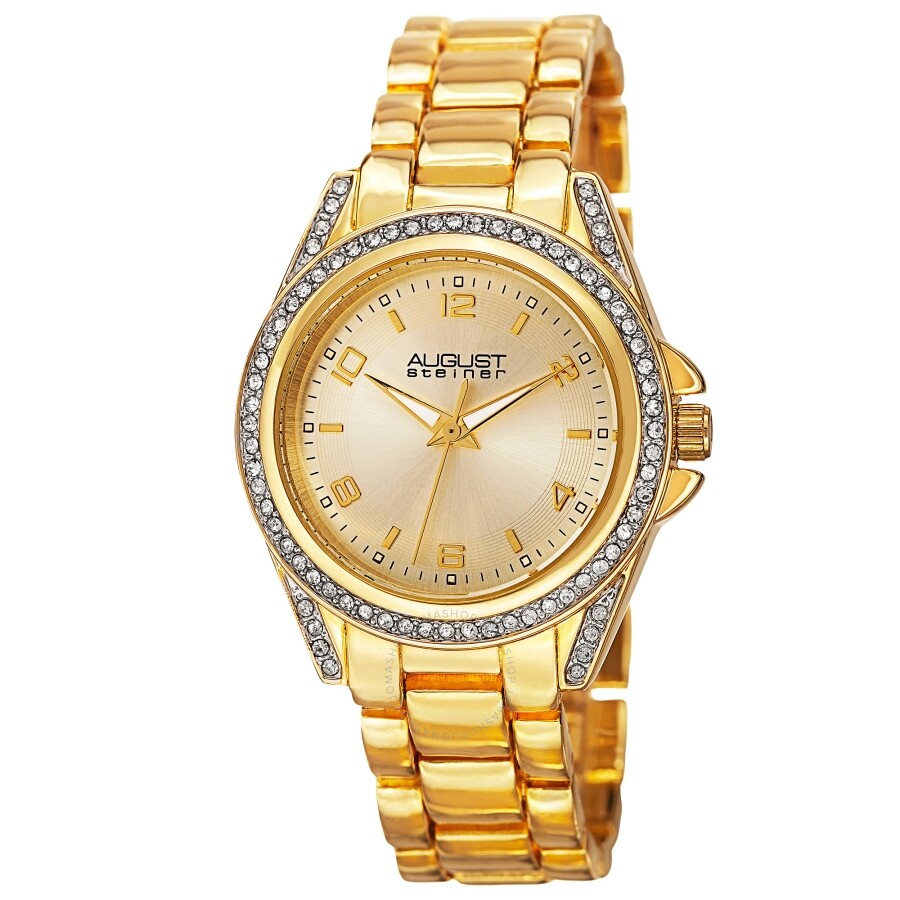 August Steiner Quartz Gold Dial Ladies Watch AS8149YG - Dawson Watches