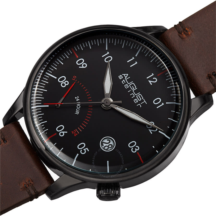 August Steiner Quartz Black Dial Men's Watch AS8285BKBR - Dawson Watches #2