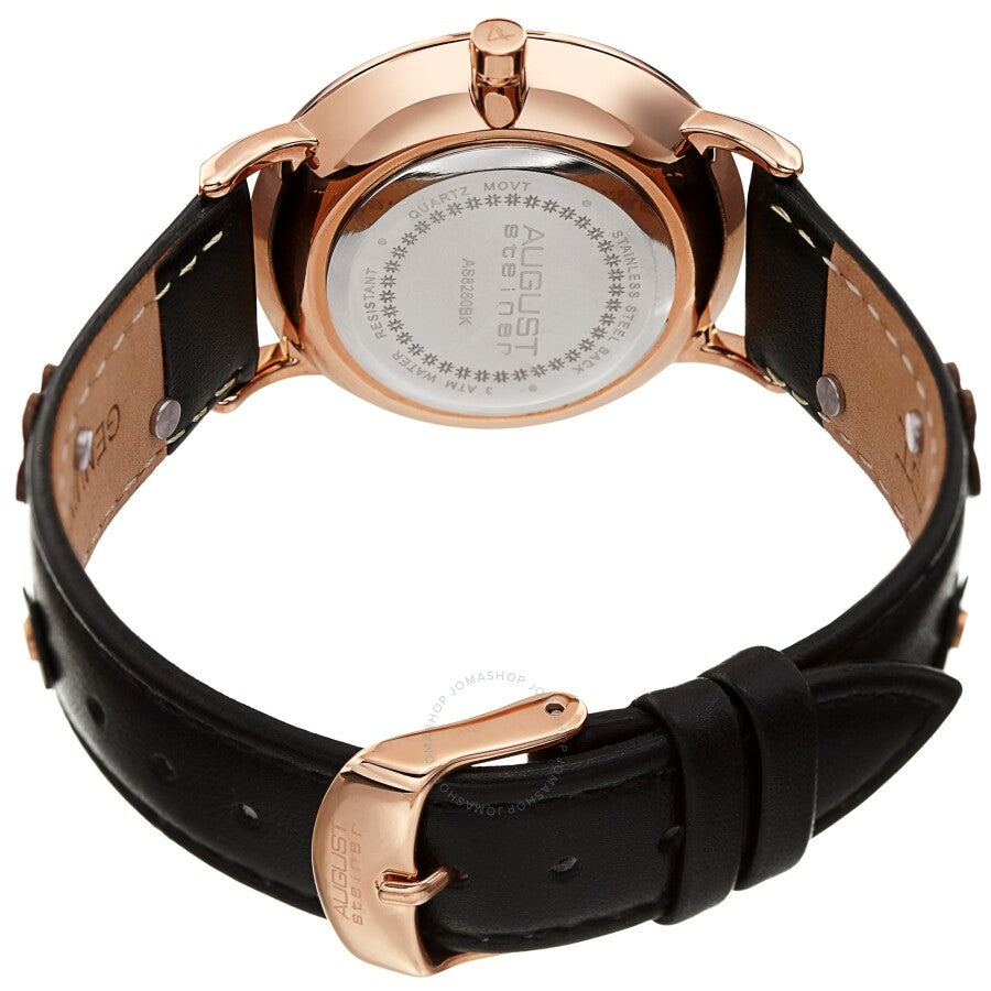 August Steiner Quartz White Dial Ladies Watch AS8260BK - Dawson Watches #4