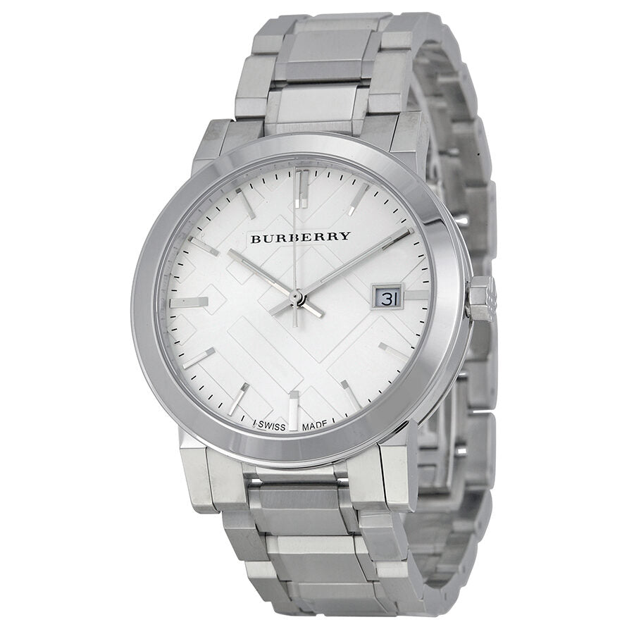 Burberry Silver Dial Stainless Steel Unisex Watch BU9000 - The Watches Men & CO