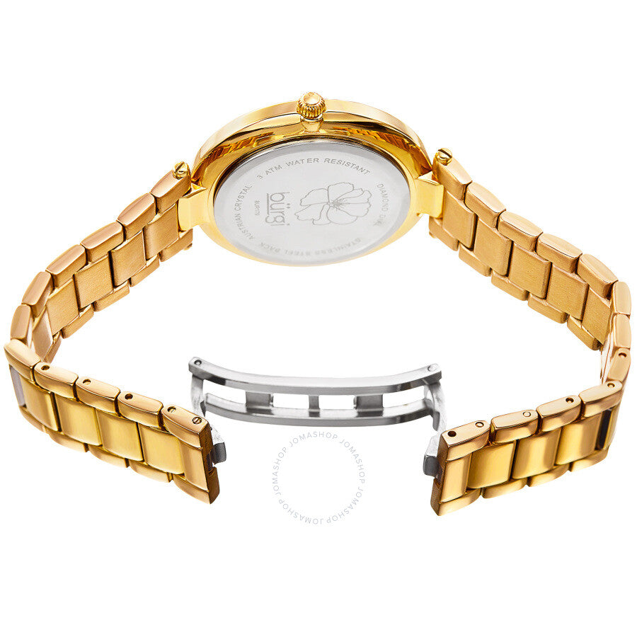 Burgi Flower Marker Diamond Crystal Ladies Watch BUR179YG - Dawson Watches #4