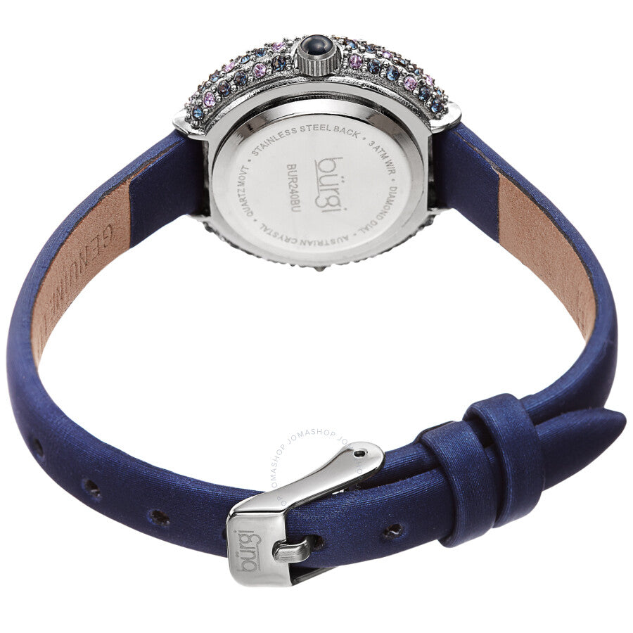 Burgi Quartz Diamond Crystal Blue Dial Ladies Watch BUR240BU - Dawson Watches #4