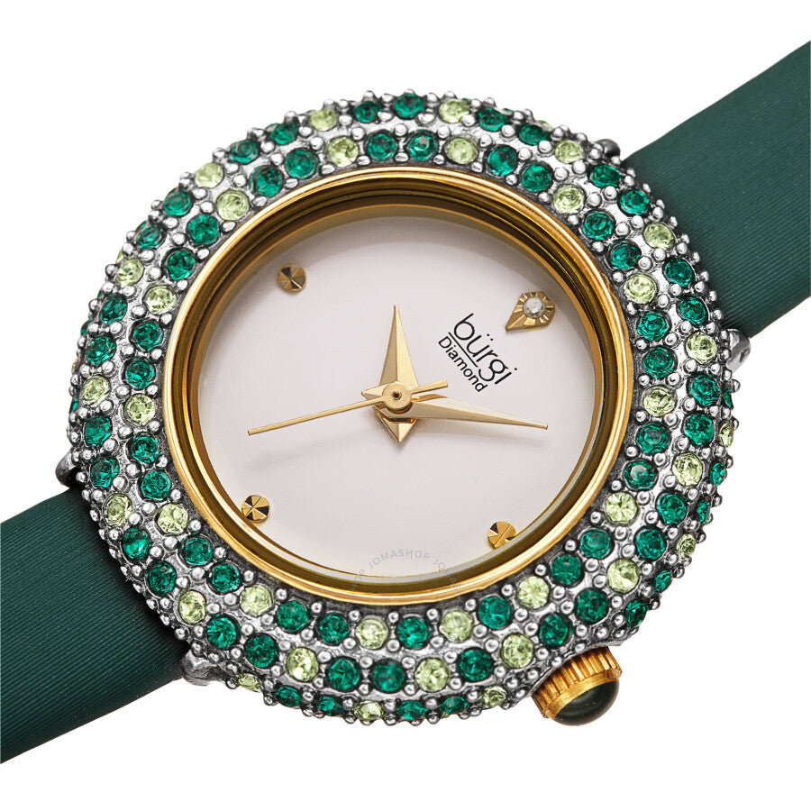 Burgi Quartz Diamond White Dial Ladies Watch BUR240GN - Dawson Watches #2