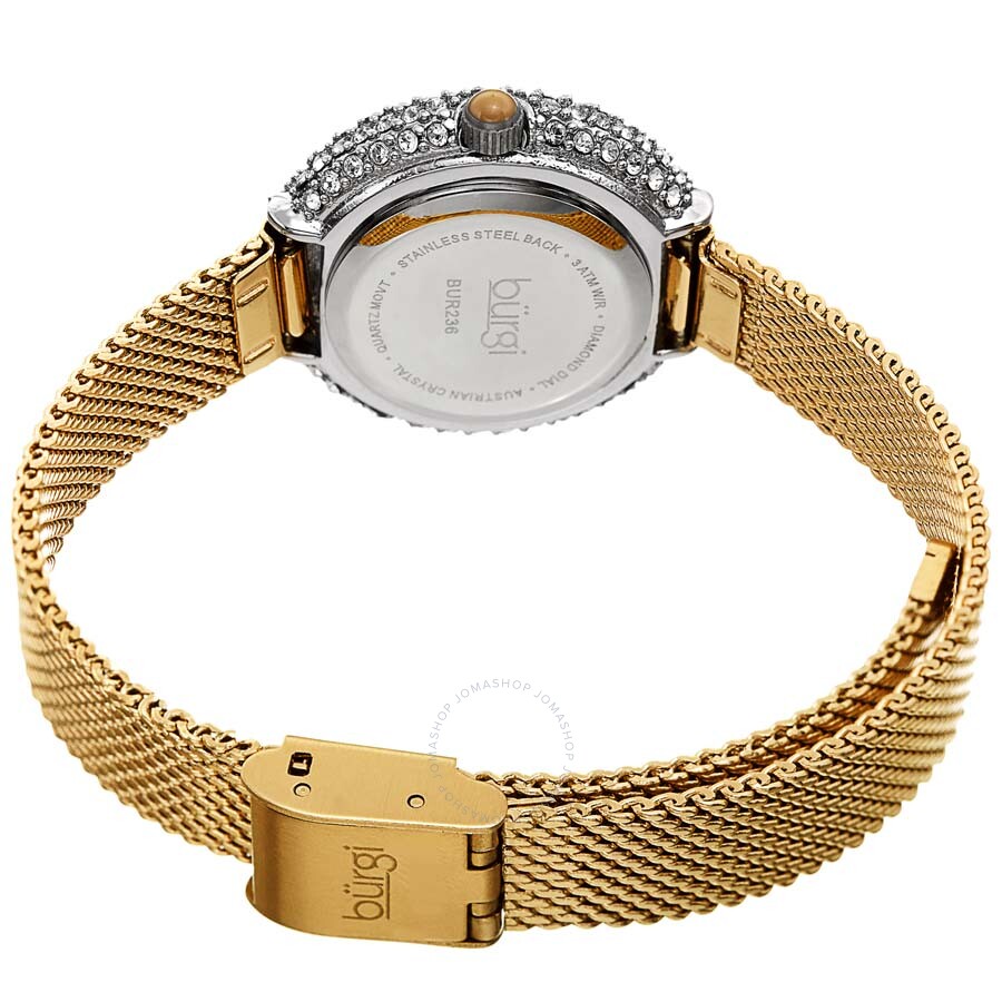 Burgi Diamond Silver Dial Ladies Watch BUR236YG - Dawson Watches #4