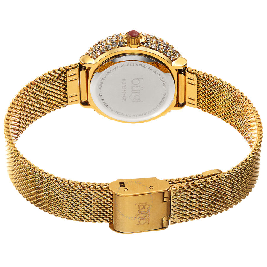 Burgi Swirl Quartz Diamond Red Dial Ladies Watch BUR259YGR - Dawson Watches #4