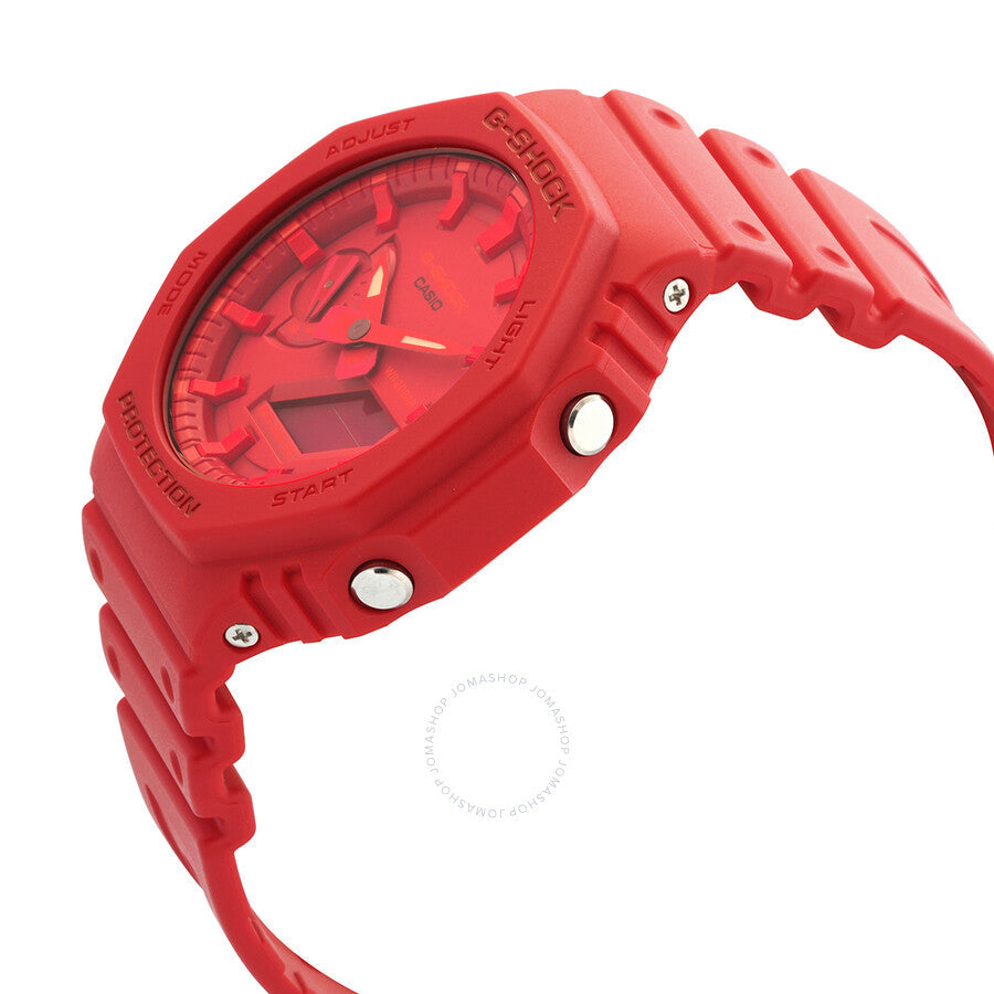Casio G-Shock Alarm World Time Quartz Analog-Digital Red Dial Men's Watch GA2100-4A - Dawson Watches #2