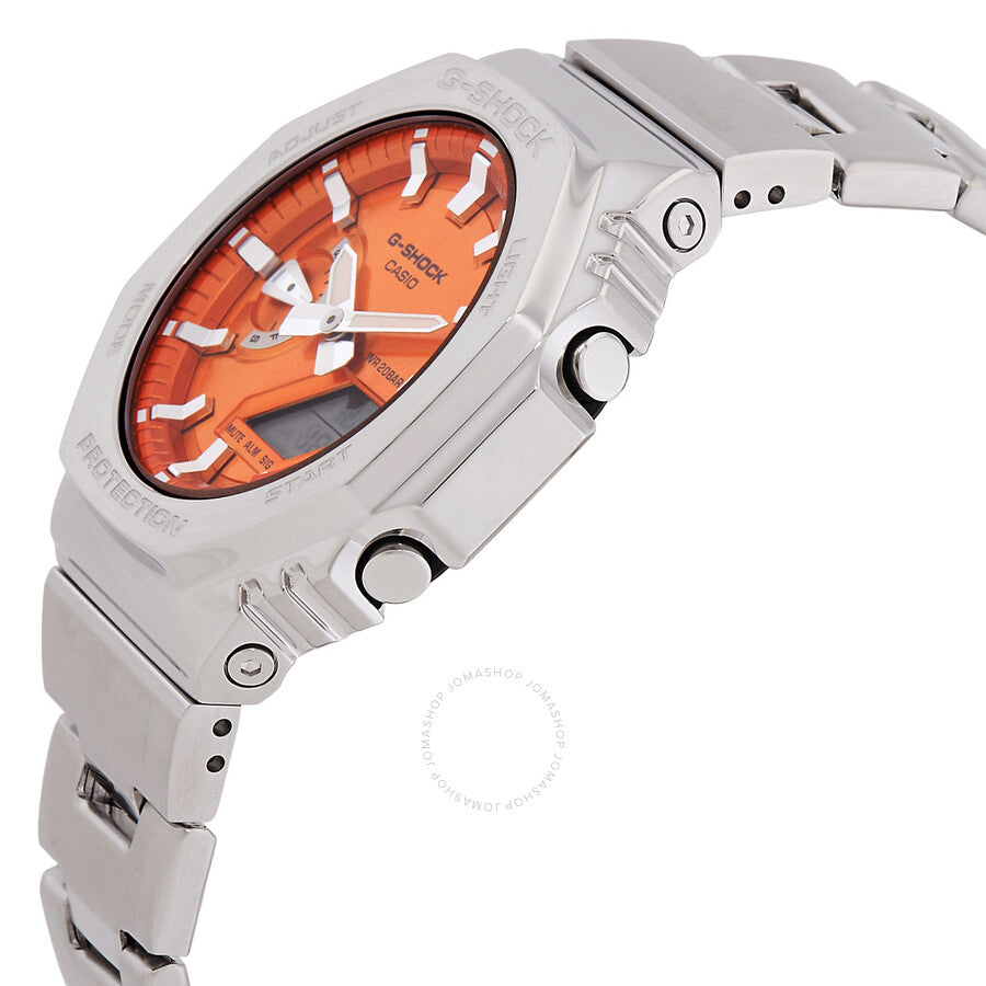 Casio G-Shock G-Steel 2100 Series Quartz Analog-Digital Orange Dial Men's Watch GM2110D-4A - Dawson Watches #2