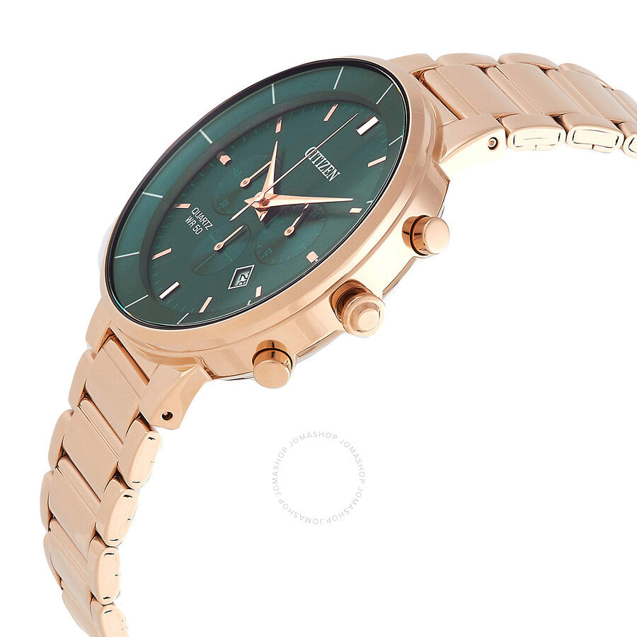 Citizen Chronograph Quartz Green Dial Men's Watch AN8223-54X - The Watches Men & Co #2