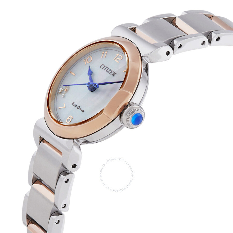 Citizen L Mae White Mother of Pearl Dial Ladies Watch EM1136-87D - The Watches Men & Co #2