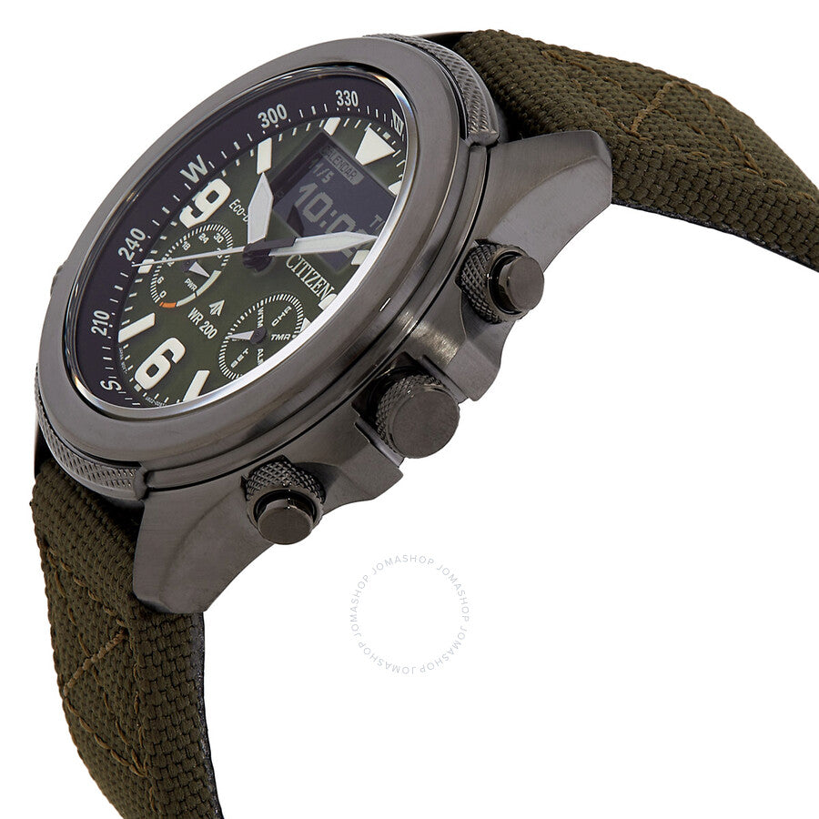Citizen Promaster Land Analog-Digital Green Dial Men's Watch JV1005-02W - The Watches Men & Co #2