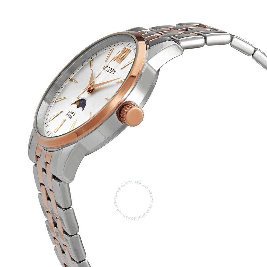 Citizen Quartz Moonphase Silver Dial Men's Watch AK5006-58A - The Watches Men & Co #2