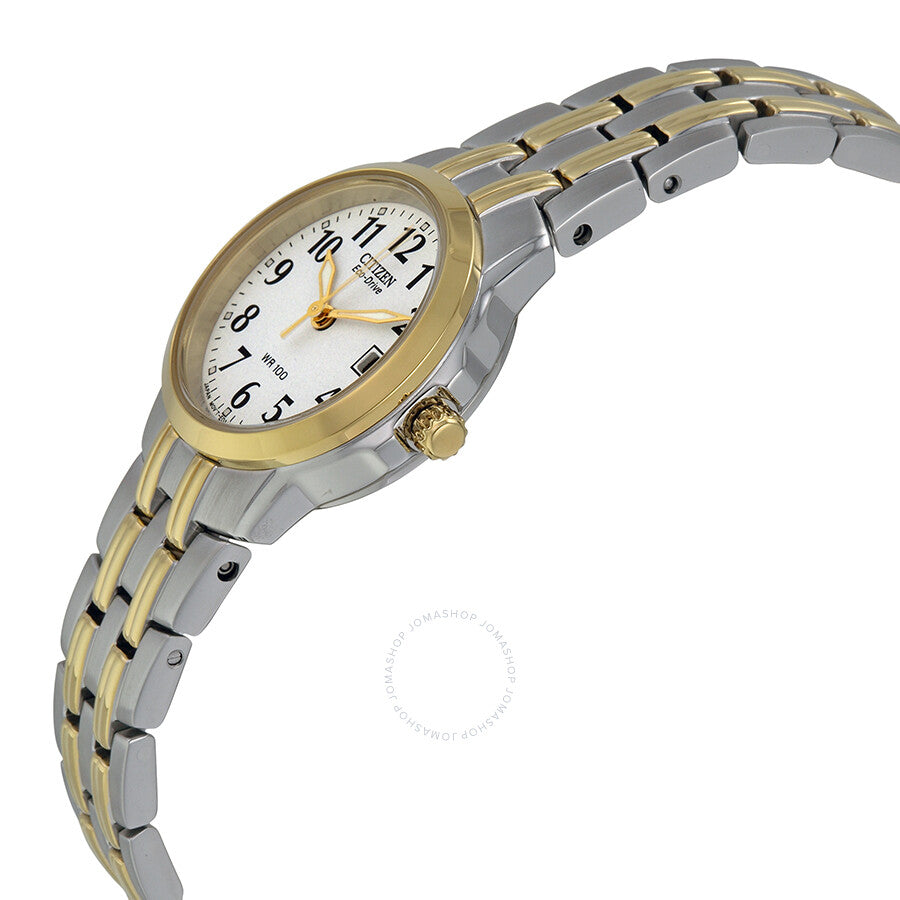 Citizen Silhouette Eco-Drive White Dial Two-tone Ladies Watch EW1544-53A - The Watches Men & Co #2