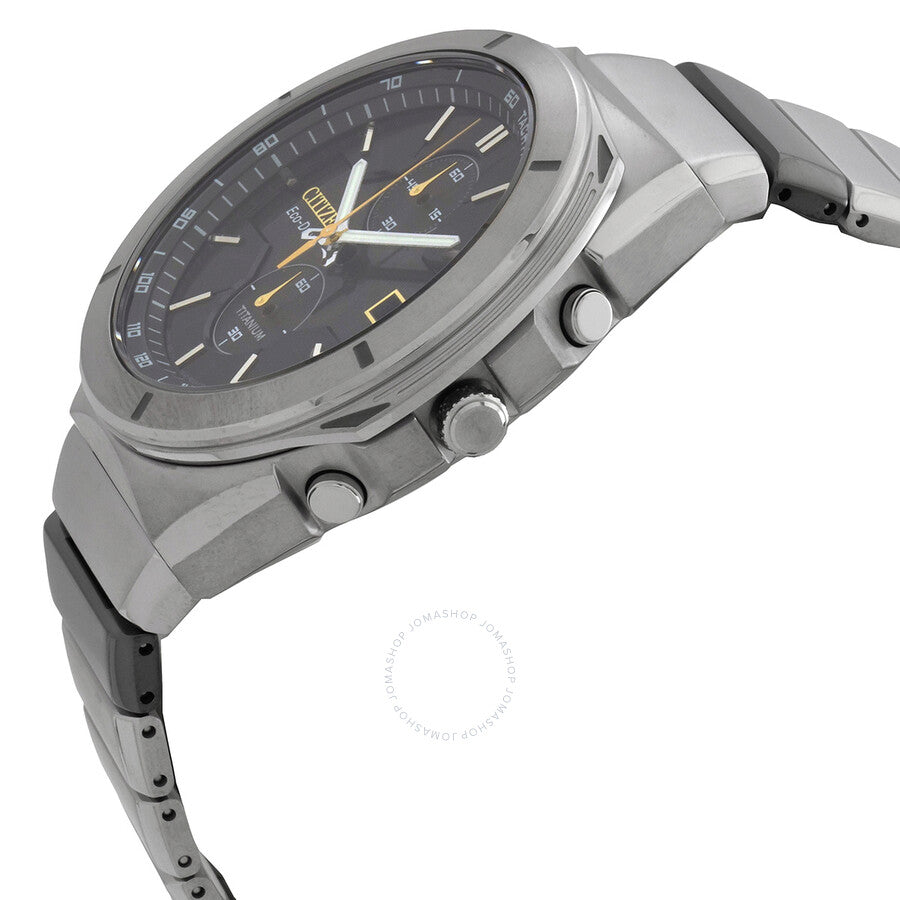 Citizen Super Titanium Armor Chronograph Black Dial Men's Watch CA7058-55E - The Watches Men & Co #2