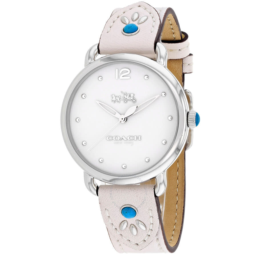 Coach Delancey Quartz White Dial Ladies Watch 14502702 - Dawson Watches