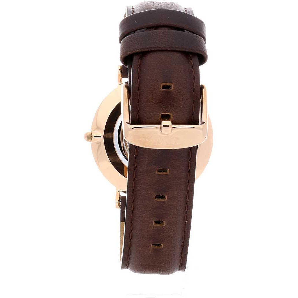 Daniel Wellington Classic Bristol 36mm White Dial Dark Brown Genuine Leather Women's Watch - DW00100039