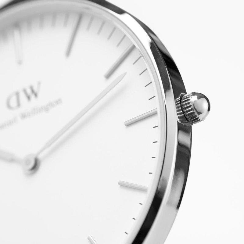 Daniel Wellington Classic Cornwall 36mm White Dial Black Nylon Strap Women's Watch - DW00100260
