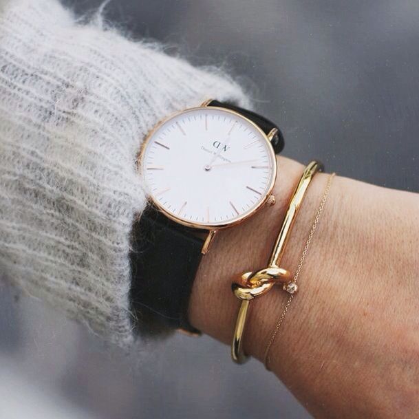 Daniel Wellington Sheffield 32mm White Dial Black Genuine Leather Women's Watch - DW00100174