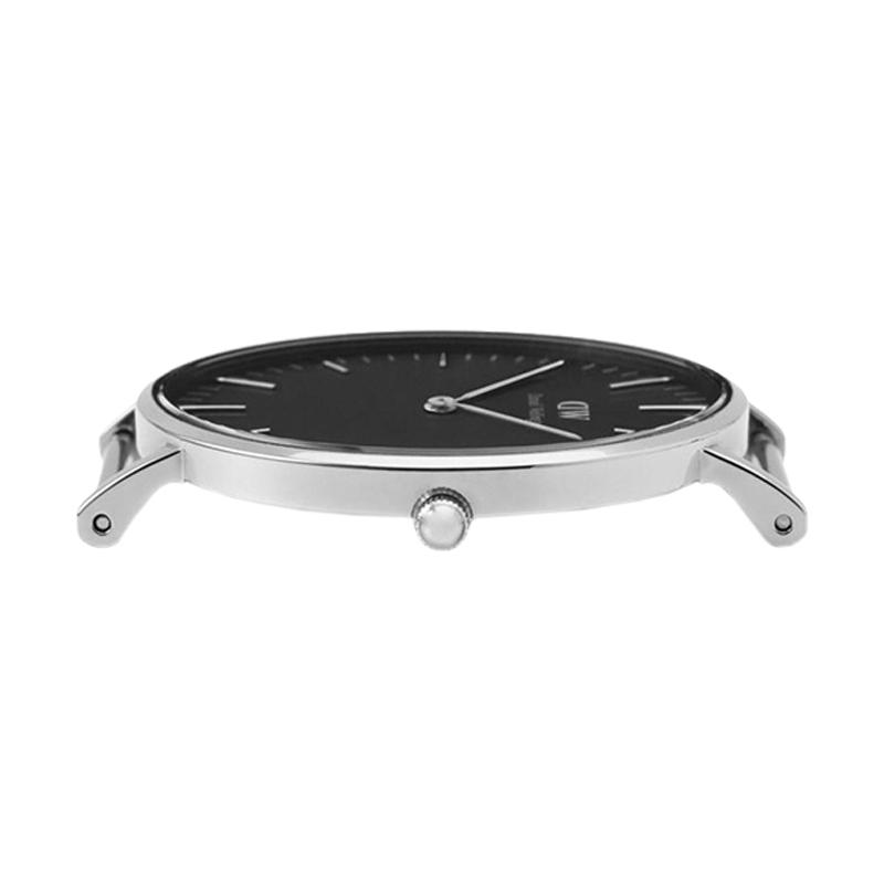 Daniel Wellington York 36mm Black Dial Dark Brown Genuine Leather Women's Watch - DW00100146