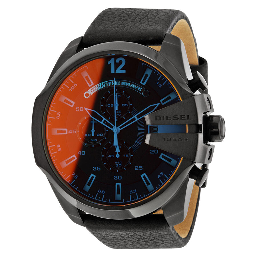 Diesel Mega Chief Chronograph Black Dial Men's Watch #DZ4323 - The Watches Men & CO