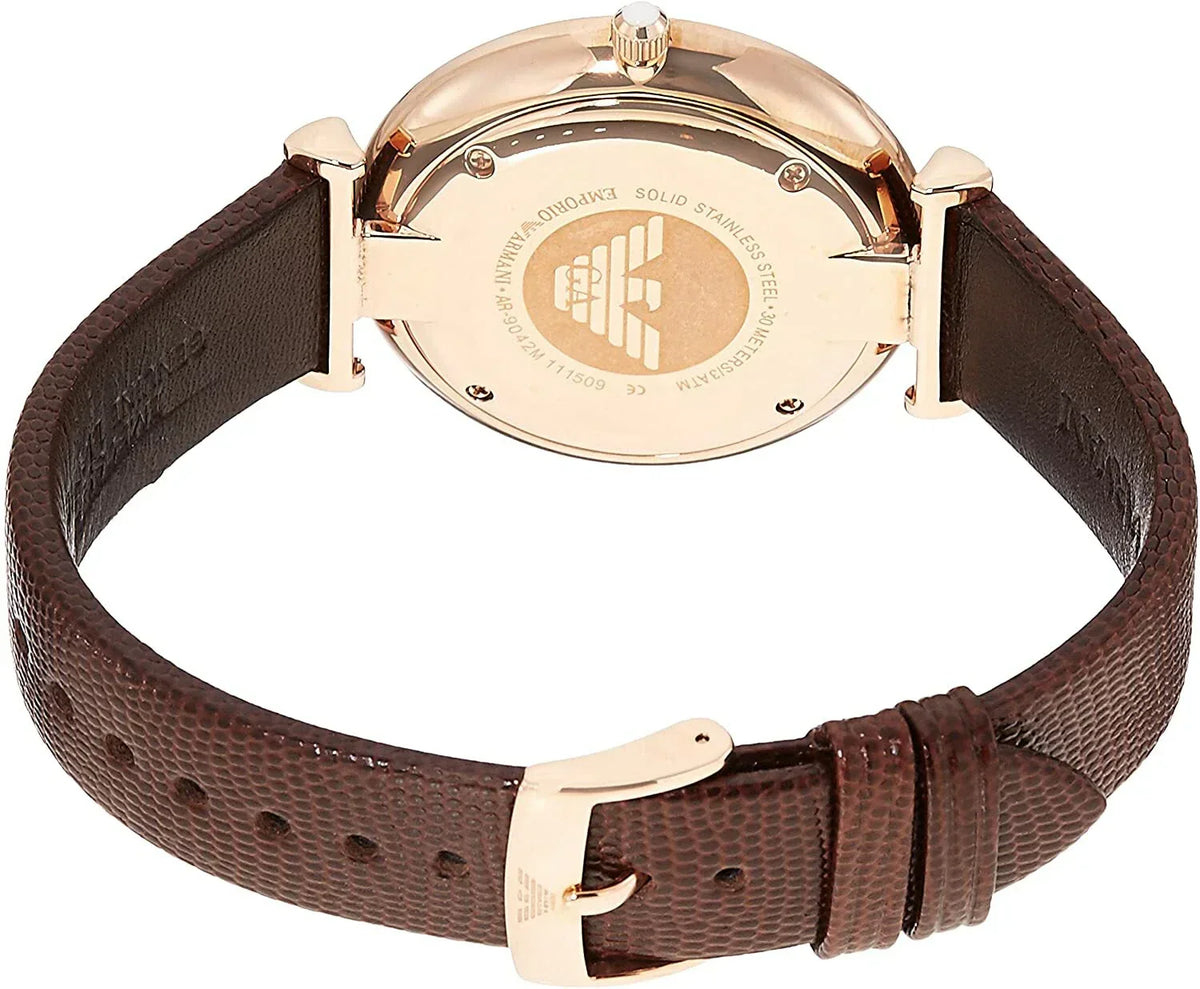 Emporio Armani Rose Gold Ladies Watch - AR9042 - Women’s Watches