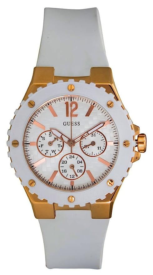 Guess Women's Overdrive Analog White Dial Women's Watch W10614L2 - The Watches Men & CO
