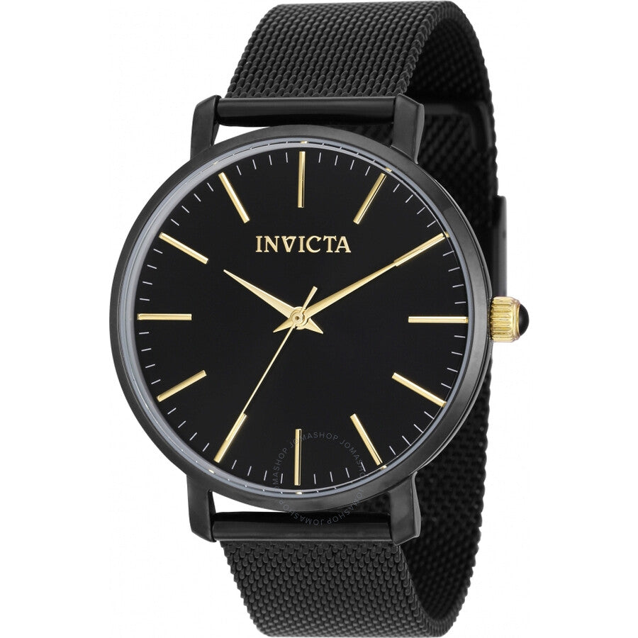 Invicta Angel Quartz Black Dial Ladies Watch 39371 - The Watches Men & Co