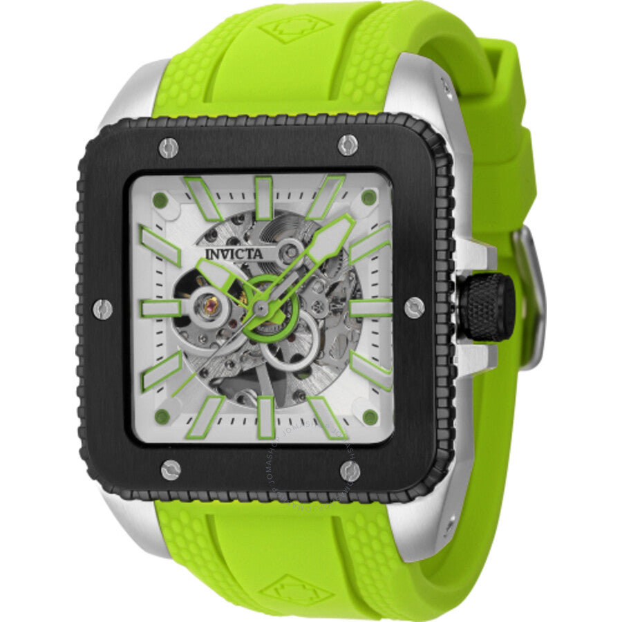 Invicta Cuadro Hand Wind White Dial Men's Watch 44006 - The Watches Men & Co