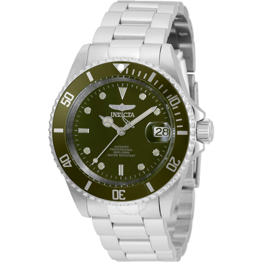 Invicta Pro Diver Date Automatic Green Dial Men's Watch 35690 - The Watches Men & Co