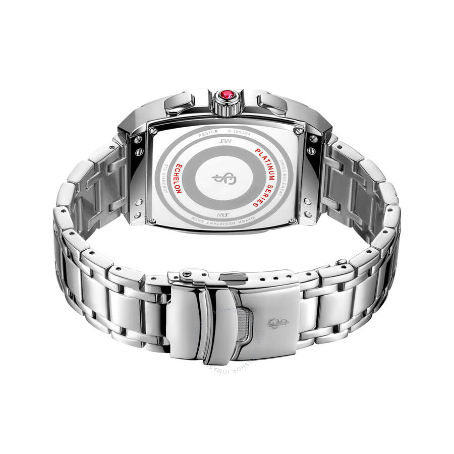 JBW Platinum Series Silver-tone Dial Men's Watch PS570B - Dawson Watches #3