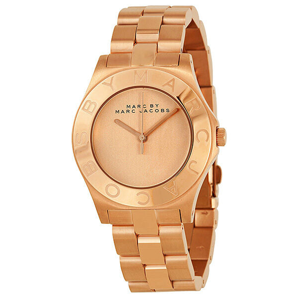 Marc by Marc Jacobs Blade Rose Dial Rose Gold Ion-plated Ladies Watch #MBM3127 - The Watches Men & CO