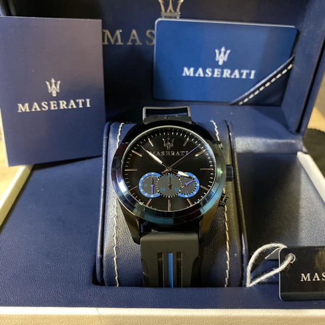 Maserati Traguardo Chronograph Black/Blue Dial Men’s Watch R8871612006 - Watch