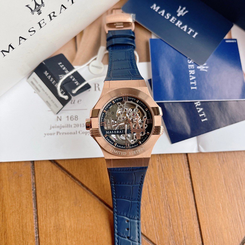Maserati Watch Automatic Skeleton Rose-Gold Men's Watch R8821108022 - The Watches Men & CO #6