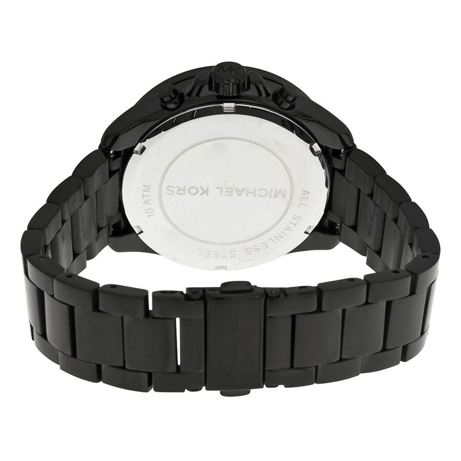 Michael Kors Everest Chronograph Rose Dial Black Ion-plated Ladies Watch MK5879 - The Watches Men & CO #3