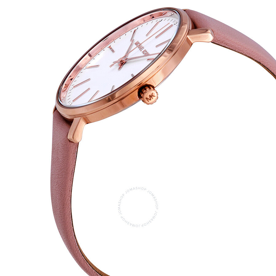 Michael Kors Pyper White Dial Pink Leather Ladies Watch MK2741 - Dawson Watches #2