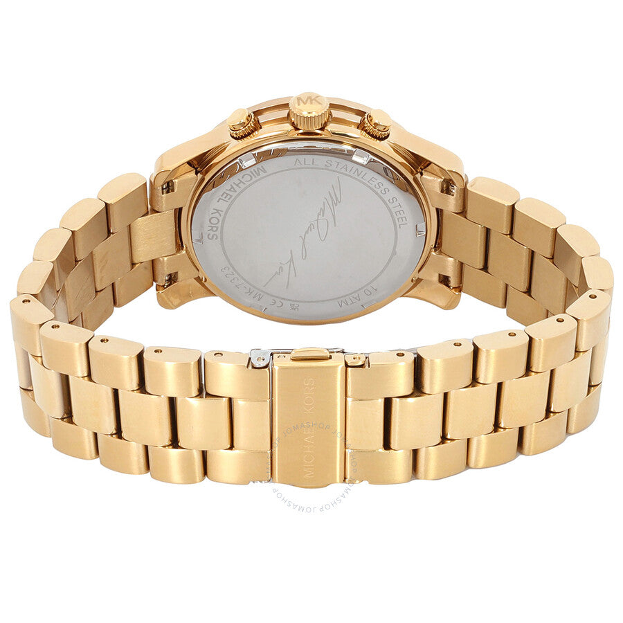 Michael Kors Runway Chronograph Quartz Gold Dial Ladies Watch MK7323 - Kiwi Watches #3