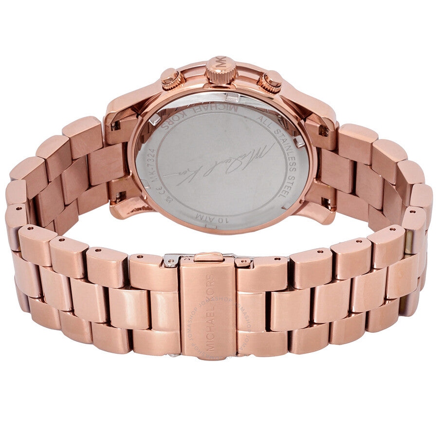 Michael Kors Runway Chronograph Quartz Rose Gold Dial Watch MK7324 - Kiwi Watches #3